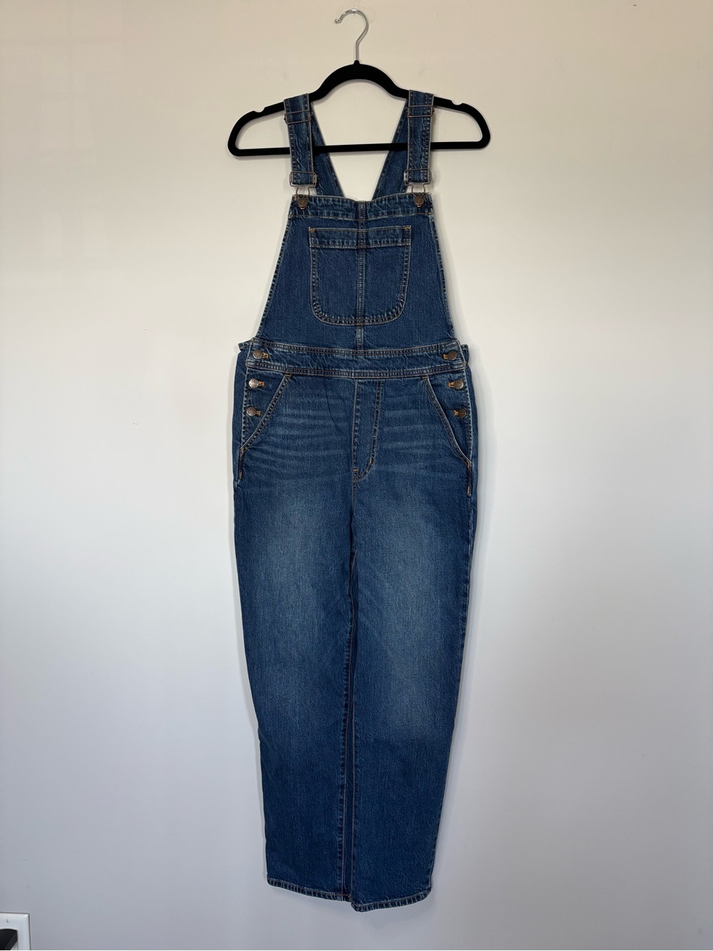 J. Crew Women’s Denim Overalls Medium/Dark Wash Size S Vintage Inspired Bib